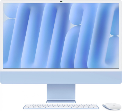 Apple iMac A3247 24" 4.5K M4 8 core (4) 16Gb SSD256Gb 8 core GPU macOS WiFi BT 143W клав (MWUF3ZP/A)