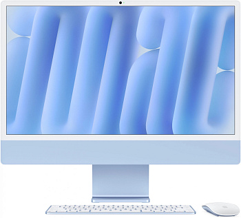 Apple iMac A3247 24" 4.5K M4 8 core (4) 16Gb SSD256Gb 8 core GPU macOS WiFi BT 143W клав (MWUF3ZP/A)